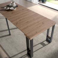 Mesa comedor extensible Consola Patas Metálicas abierta - Mobelcenter.es