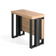 Mesa comedor extensible Consola Patas Metálicas cerrada - Mobelcenter.es