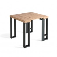 Mesa comedor extensible Consola Patas Metálicas semiabierta - Mobelcenter.es