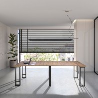 Mesa comedor extensible Consola Patas Metálicas abierta - Mobelcenter.es