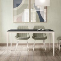 Mesa Comedor Fija Cortés Porcelánica Estructura Marfil 180 cm Mobelcenter