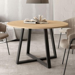Mesa Redonda Comedor Fija Lugano Madera 120 cm Mobelcenter