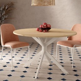 Mesa Redonda Comedor Fija Wako Madera 100 cm Mobelcenter