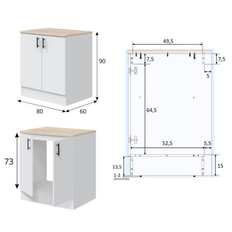 Conjunto Muebles Cocina 200 cm Lume Mobelcenter