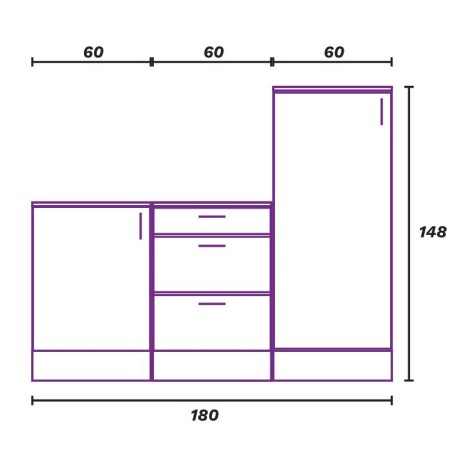 Conjunto Muebles Cocina 180 cm Ori Mobelcenter
