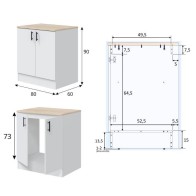 Conjunto Muebles Cocina 160 cm Lua Mobelcenter