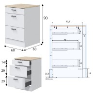 Conjunto Muebles Cocina 220 cm Kaia Mobelcenter