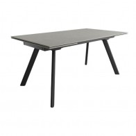 Mesa Comedor Extensible Tasman Porcelánica Estructura Negra 160 Cm Mobelcenter