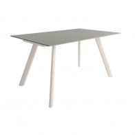 Mesa Comedor Fija Omán Porcelánica Estructura Marfil 160 cm Mobelcenter