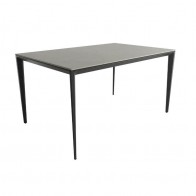 Mesa Comedor Fija Cortés Porcelánica Estructura Negra 180 cm Mobelcenter