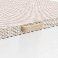 Canapé Alta Capacidad con Tirador 90x190 Blanco y tapa 3D transpirable color beige Mobelcenter