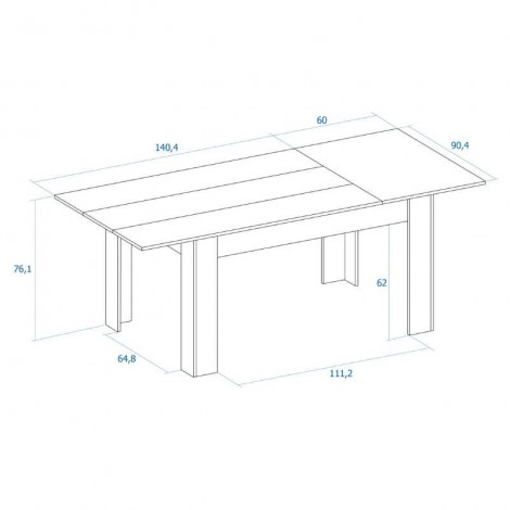 Mesa de Comedor Extensible Bass Mobelcenter