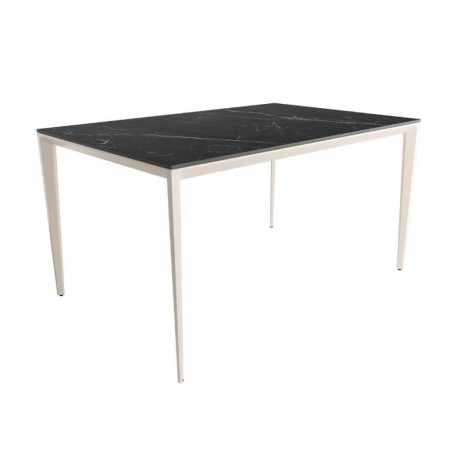 Mesa Comedor Fija Cortés Porcelánica Estructura Marfil 140 cm Mobelcenter