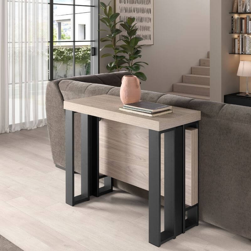 Mesa comedor extensible Consola Patas Metálicas Sonoma, Mobelcenter.es