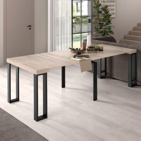 Mesa comedor extensible Consola Patas Metálicas Sonoma, Mobelcenter.es