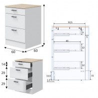 Conjunto Muebles Cocina 400 cm Luna Mobelcenter