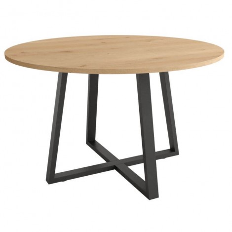 Mesa Redonda Comedor Fija Lugano Madera 120 cm Mobelcenter