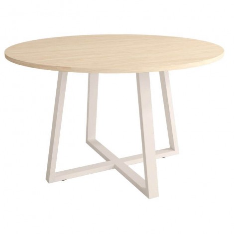 Mesa Redonda Comedor Fija Lugano Madera 100 cm Mobelcenter