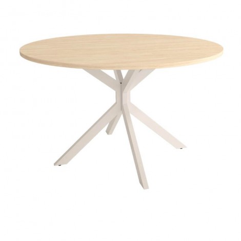 Mesa Redonda Comedor Fija Wako Madera 100 cm Mobelcenterr