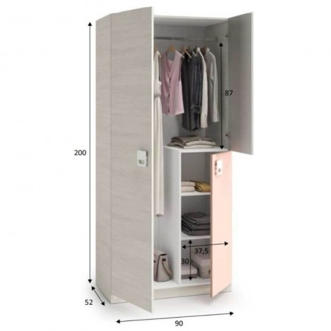 Conjunto Juvenil Nube Blanco Alpes y Rosa Mobelcenter