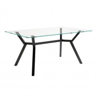 Mesa Redonda Comedor Cristal Alborán 180 cm Mobelcenter
