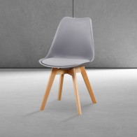 Pack 4 Sillas de Comedor Malmo Nordic Gris Mobelcenter