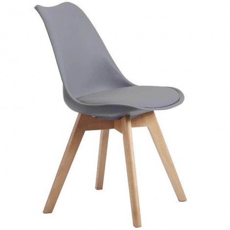Pack 4 Sillas de Comedor Malmo Nordic Gris Mobelcenter