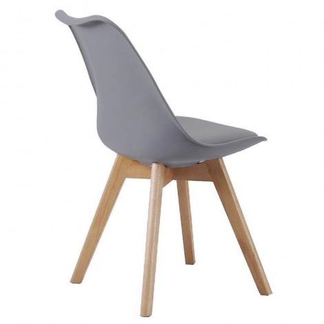 Pack 4 Sillas de Comedor Malmo Nordic Gris Mobelcenter