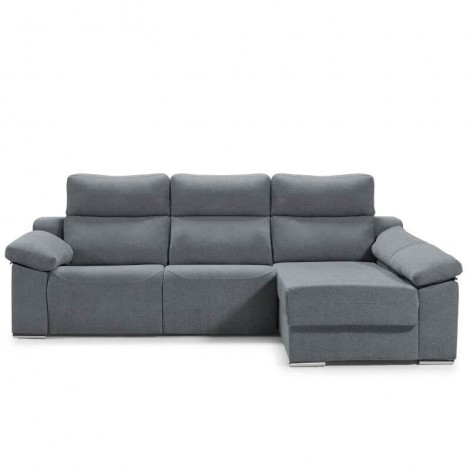 Sofá Chaiselongue 3 Plazas Relax Eléctrico Dumont Steel 280 cm Mobelcenter
