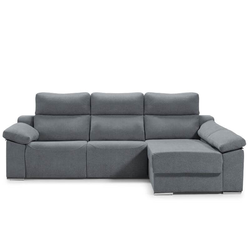 Sofá Chaiselongue 3 Plazas Relax Eléctrico Dumont Steel 280 cm Mobelcenter