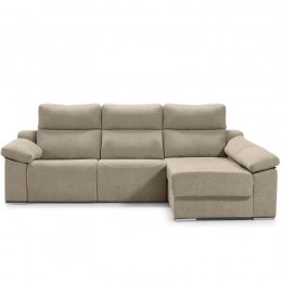 Sofá Chaiselongue 3 Plazas Relax Eléctrico Dumont Sand 280 cm Mobelcenter