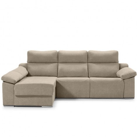 Sofá Chaiselongue 3 Plazas Relax Eléctrico Dumont Sand 280 cm Mobelcenter