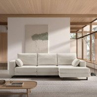 Sofá Chaiselongue 3 Plazas Monet Crema 300 cm Mobelcenter