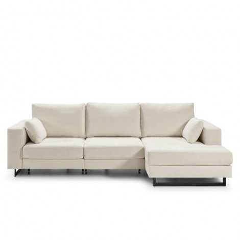 Sofá Chaiselongue 3 Plazas Monet Crema 300 cm Mobelcenter