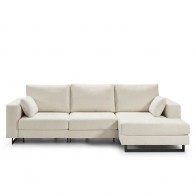 Sofá Chaiselongue 3 Plazas Monet Crema 300 cm Mobelcenter