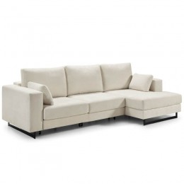 Sofá Chaiselongue 3 Plazas Monet Crema 300 cm Mobelcenter
