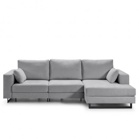 Sofá Chaiselongue 3 Plazas Monet Gris 300 cm Mobelcenter
