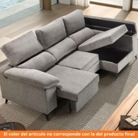 Sofá Chaiselongue 3 Plazas Oxford Beige 265 CM Mobelcenter