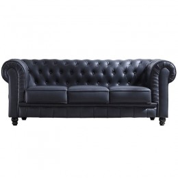 Sofá 3 Plazas Chester Negro Mobelcenter