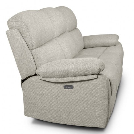 Sofá 3 Plazas Amber 2 Relax Eléctrico Pared 0 Beige Mobelcenter