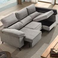 Sofá Chaiselongue 3 Plazas Oxford Marengo 265 CM Mobelcenter