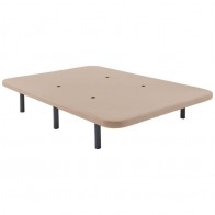 Base Tapizada 3D 90 x 190 Beige con Patas Mobelcenter