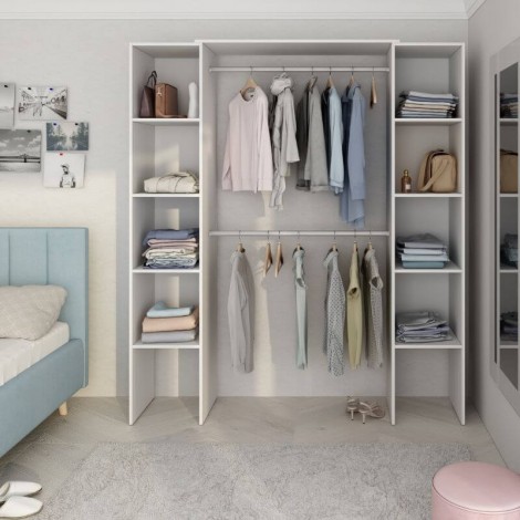 Armario Vestidor EcoPlus Doble Blanco Mobelcenter