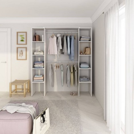 Armario Vestidor EcoPlus Doble Blanco Mobelcenter