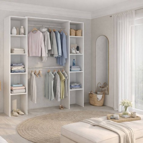 Armario Vestidor EcoPlus Doble Blanco Mobelcenter