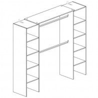 Armario Vestidor EcoPlus Doble Blanco Mobelcenter