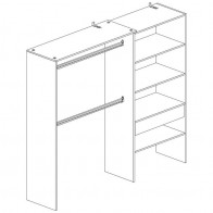 Armario Vestidor EcoPlus Blanco Reversible Mobelcenter