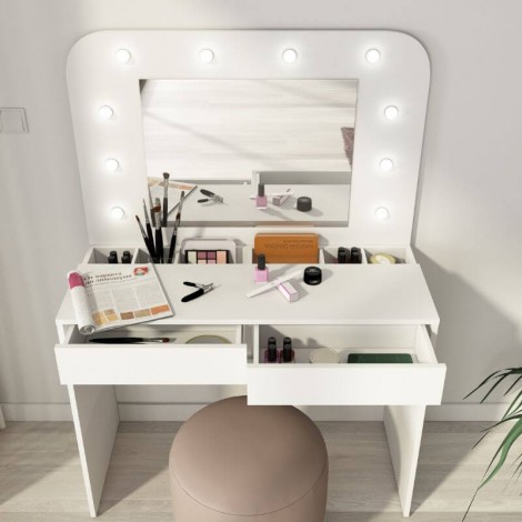 Tocador Hollywood con Espejo y Leds Mobelcenter