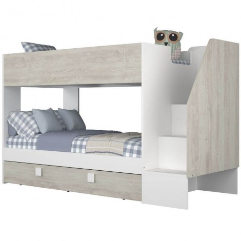Litera Con Cama Nido Easy Blanco y Cascina Mobelcenter