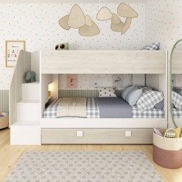 Litera Con Cama Nido Easy Blanco y Cascina Mobelcenter
